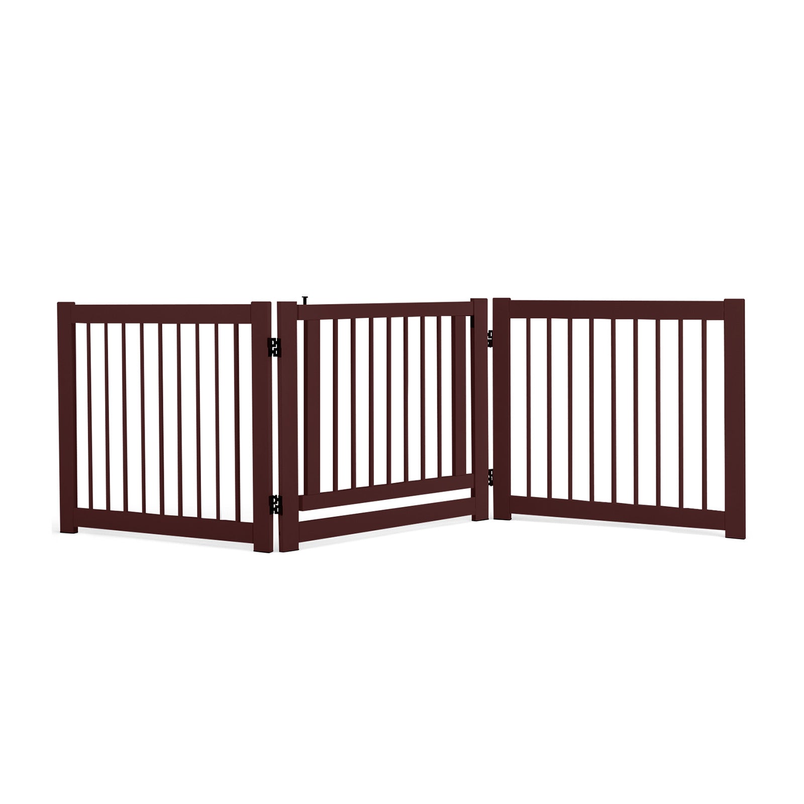 24 Inch Configurable Folding 3 Panel Wood Dog Fence Default Title