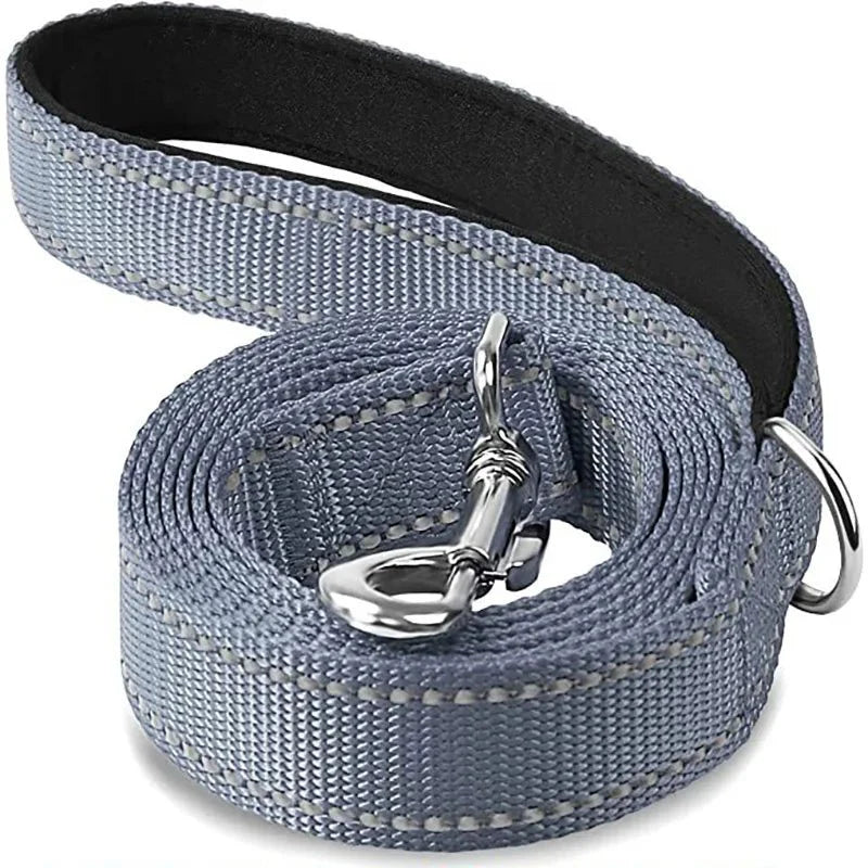 Reflective Pet Leash | Adjustable Polyester Lead Strap for Dogs and Cats GRAY