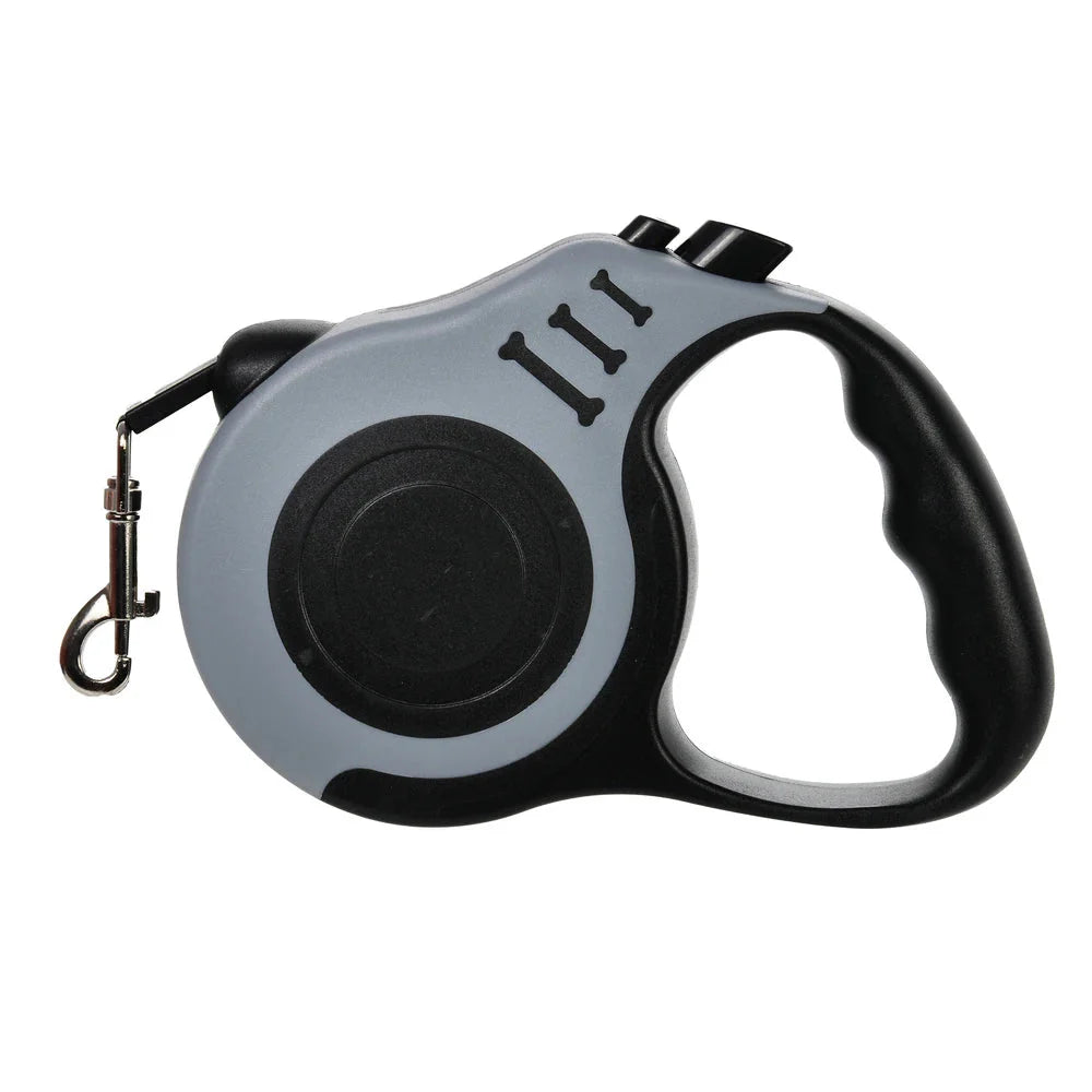 Retractable Dog Leash | Strong Nylon Lead for Small and Medium Dogs and Cats Gray