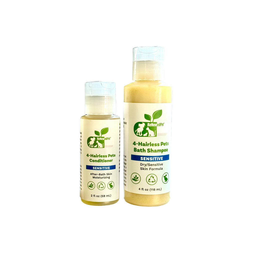 4-HAIRLESS PETS SENSITIVE SHAMPOO & CONDITIONER 4 OZ. (4.82 oz.)