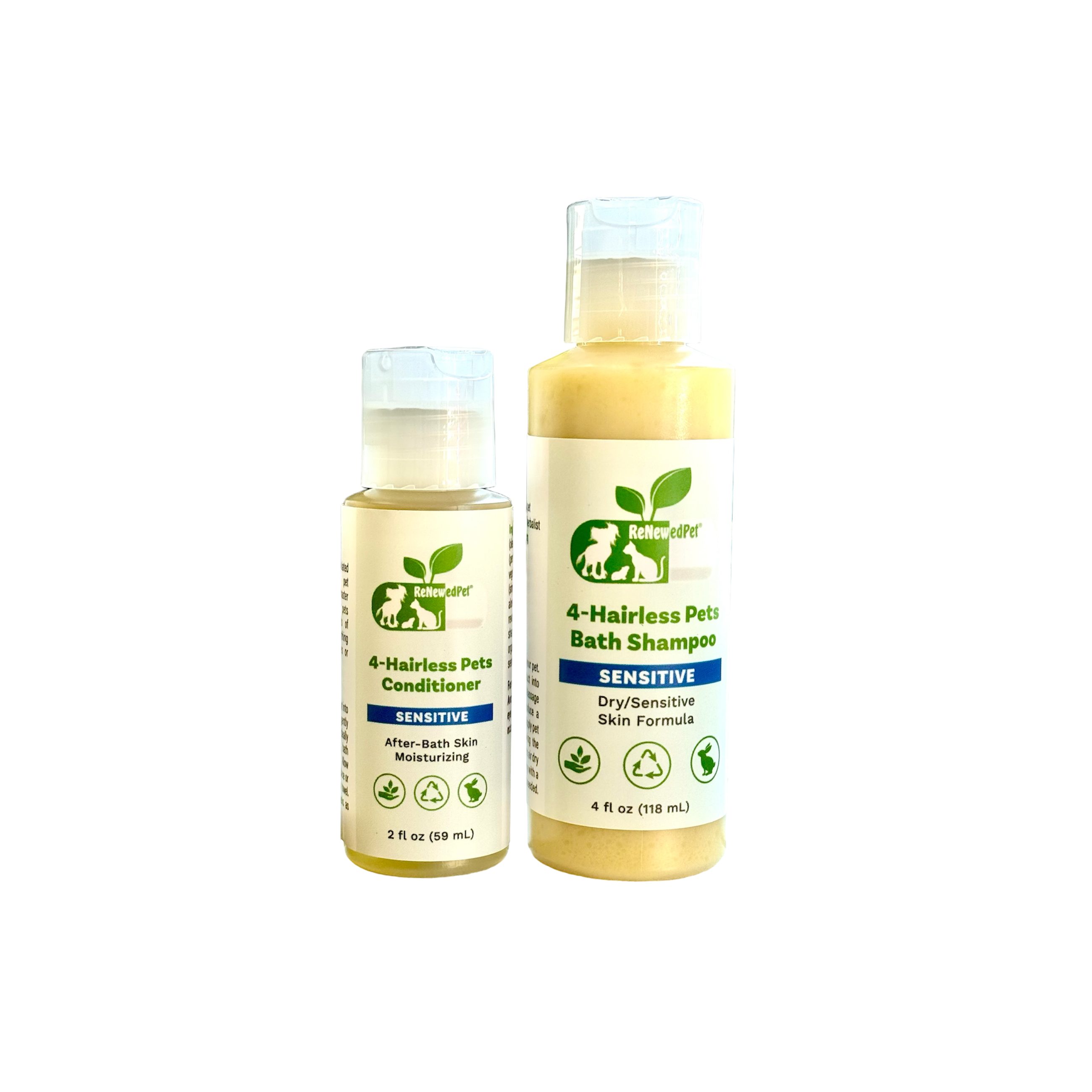 4-HAIRLESS PETS SENSITIVE SHAMPOO & CONDITIONER 4 OZ. (4.82 oz.)