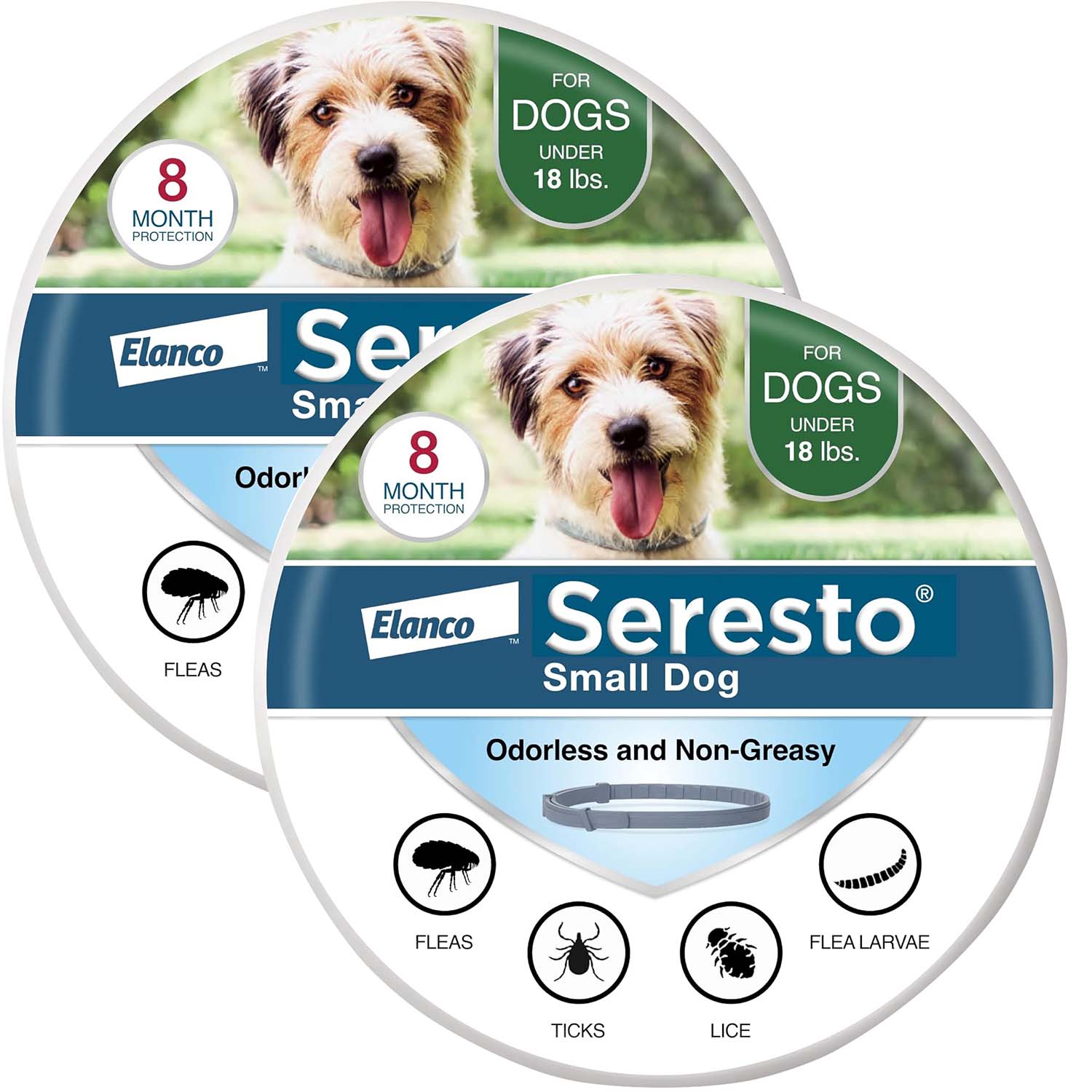 Seresto Flea & Tick Dog Collars Small 2 Pack