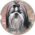 Shih Tzu (Black & White) Car Coaster