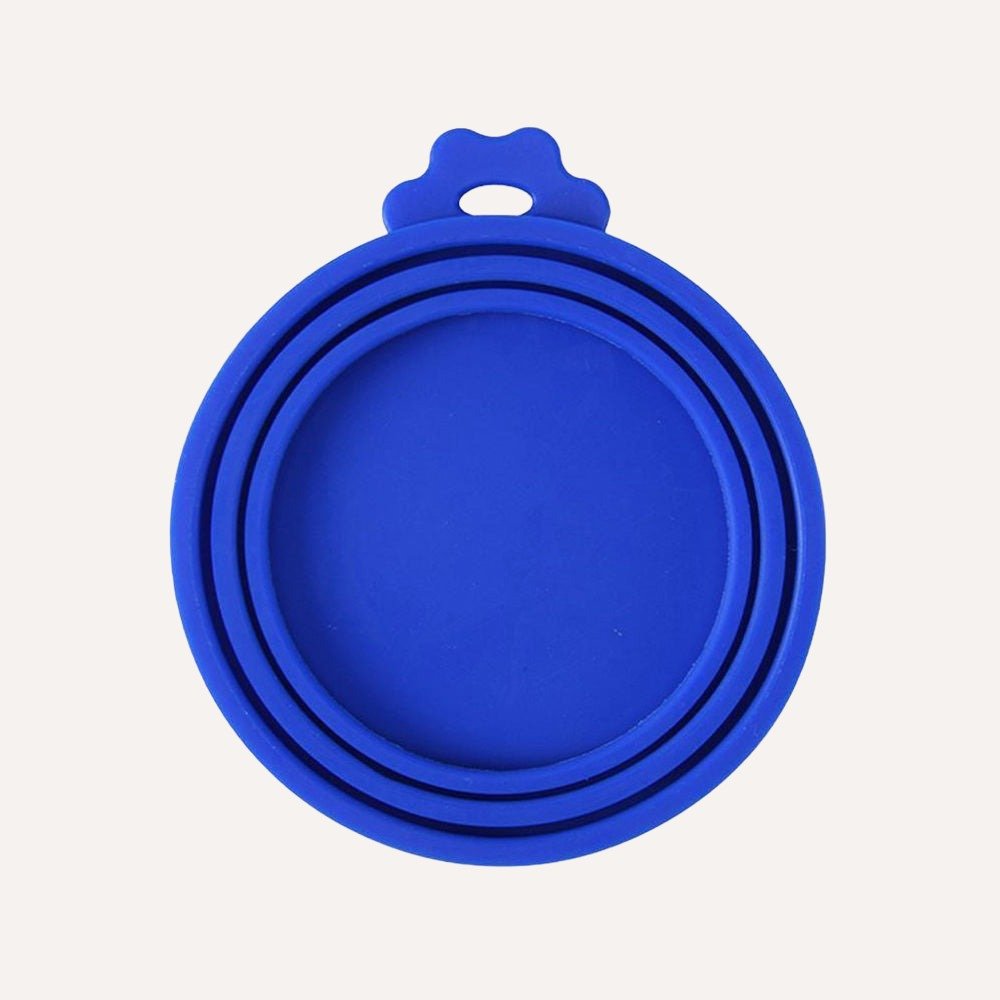 Tilley + Me Pet Food Saver Lid - BPA-Free Silicone, Keeps Food Fresh Blue