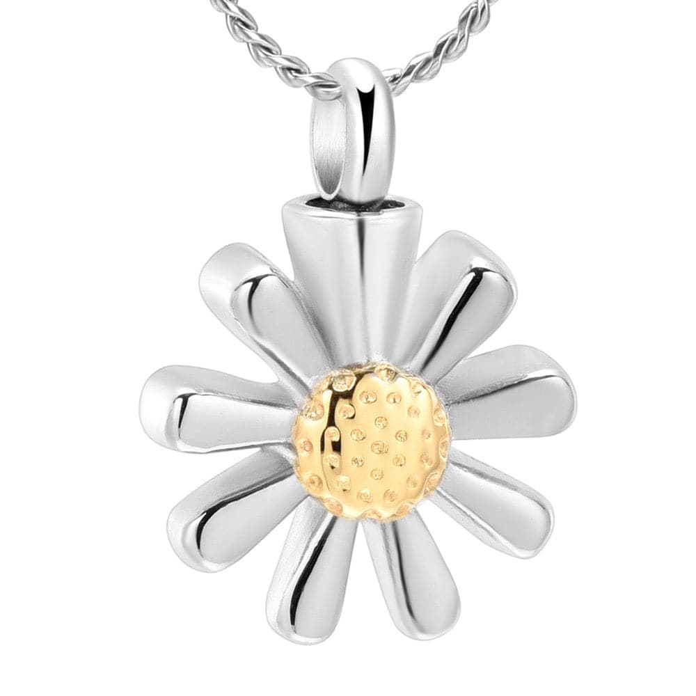 Silver and Gold Daisy Pendant
