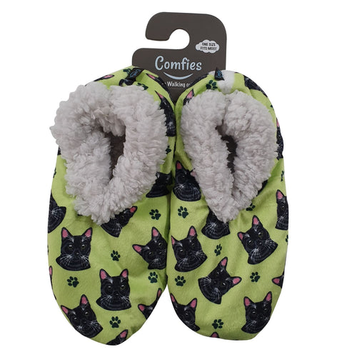 Cat (Black) Slippers - Comfies