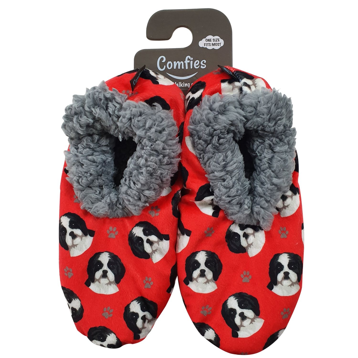 Shih Tzu (Black) Slippers - Comfies
