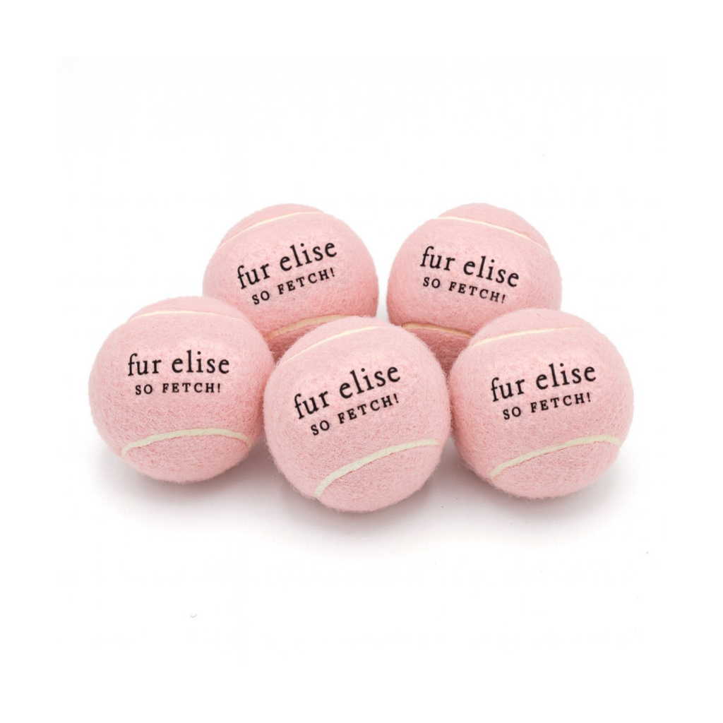 Fur Elise So Fetch! Tennis Ball Pack of 5 - Blush