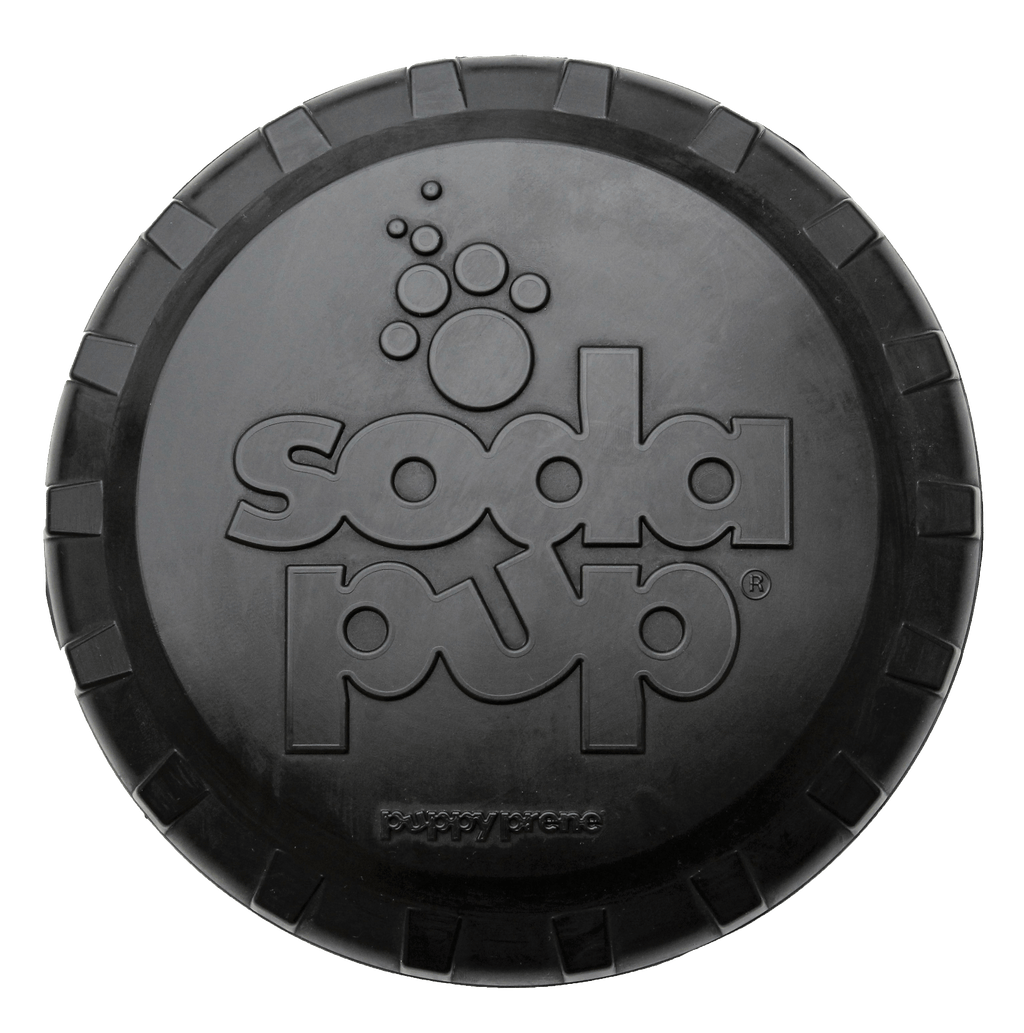Magnum Bottle Top Flyer Rubber Frisbee for Heavy Chewers | Large | USA Made Large Flyer (9.75" Diameter)