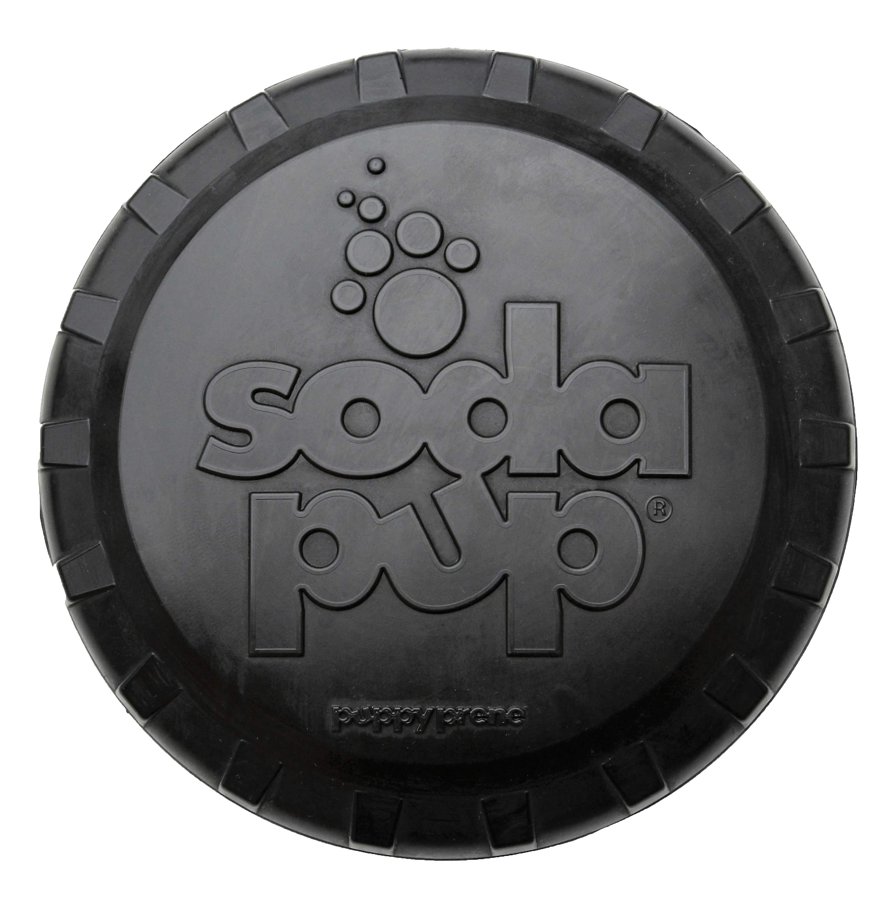Magnum Bottle Top Flyer Rubber Frisbee for Heavy Chewers | Large | USA Made Large Flyer (9.75" Diameter)