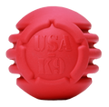 USA-K9 Stars and Stripes Rubber Dog Toy | K9 Handler Reward Toy | Red | USA Made LARGE STARS AND STRIPES DENTAL BALL