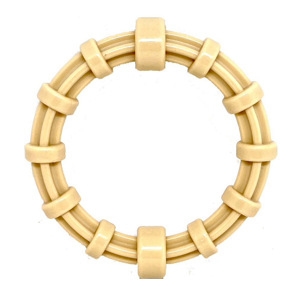 Chicken Flavored Teething Ring for Puppies & Aggressive Chewers | USA Made Honey Bone Nylon Teething Ring