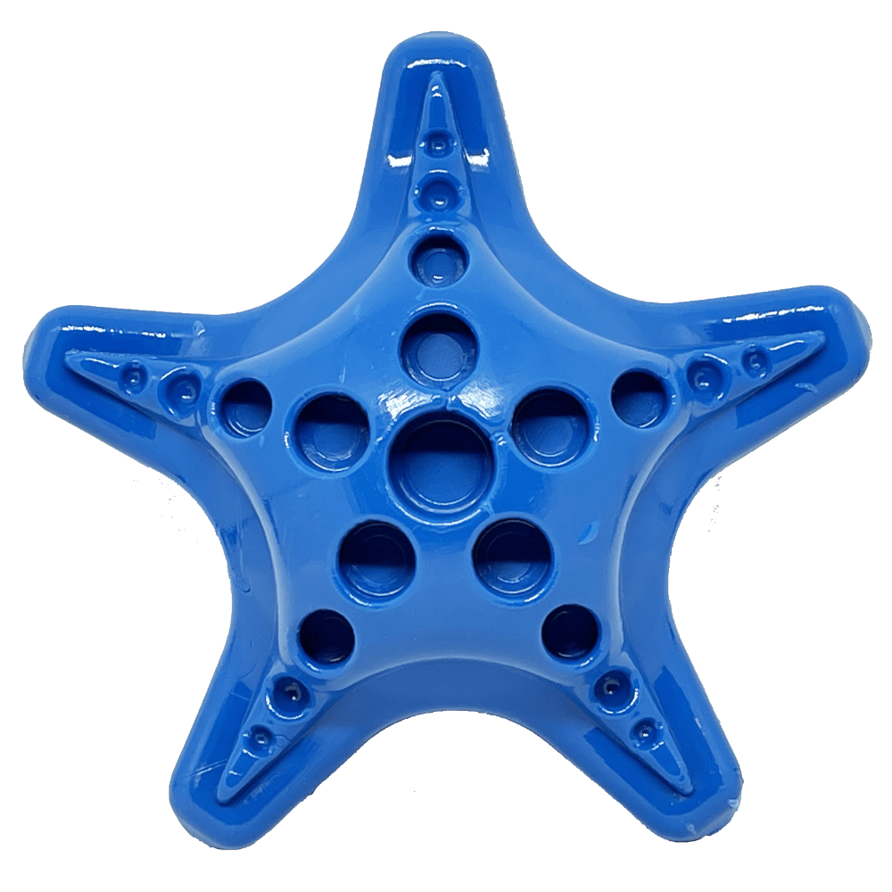 Starfish Nylon Dog Chew Toy for Aggressive Chewers | USA Made | SodaPup Starfish Nylon Toy - Blue