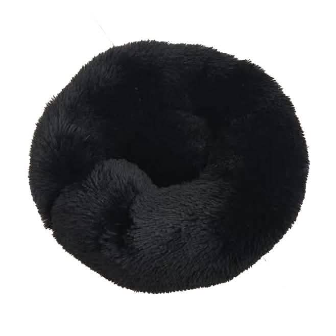 Soft Winter Warm Plush Calming Pet Bed Black