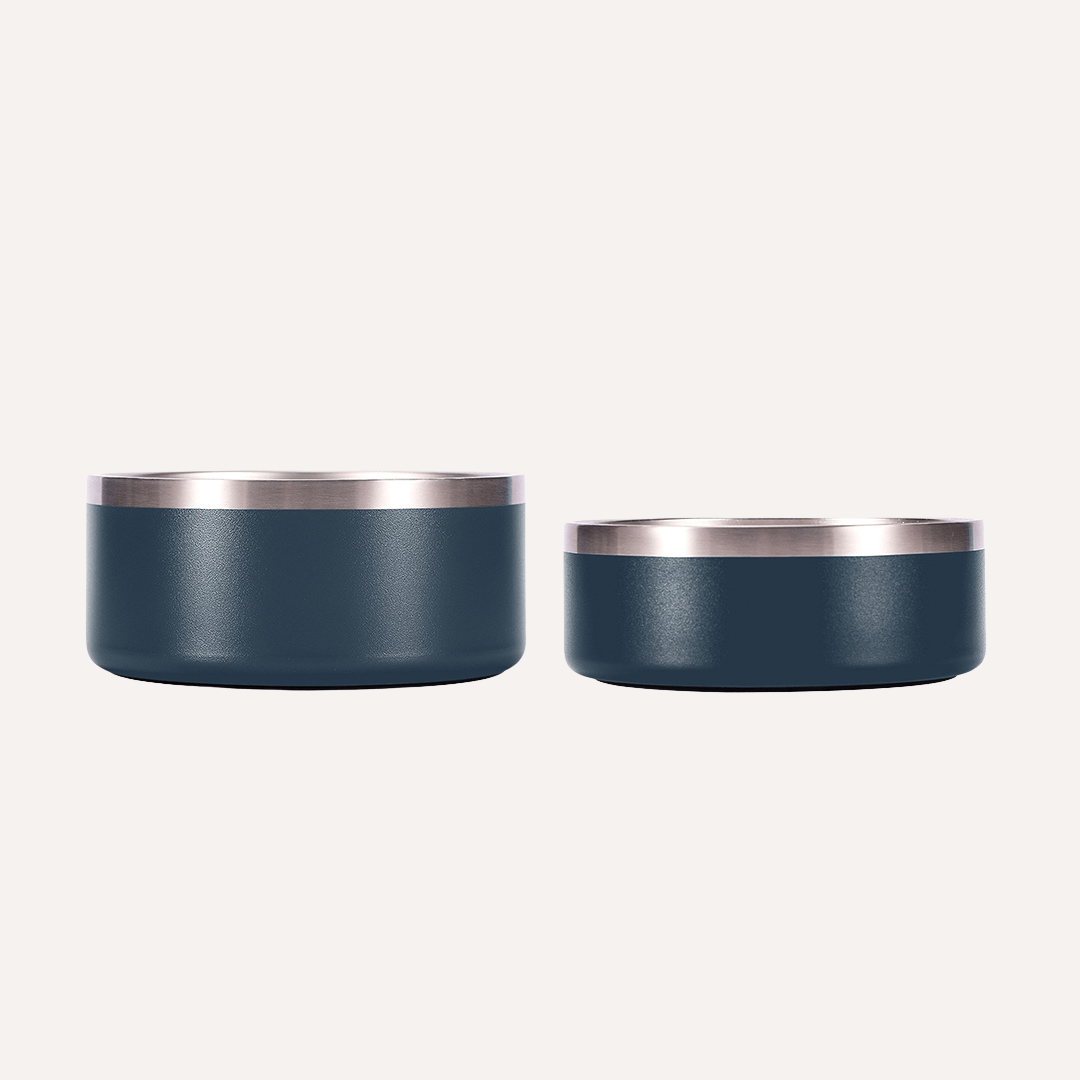 Tilley + Me Stainless Steel Pet Bowl – Non-Slip, Durable & Dishwasher Safe | 32oz and 64oz Indigo Sky