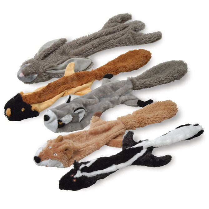 Jeffers Thinnies Unstuffed Plush Dog Toys, 21"L Multi-Animal (1 of Each Animal) 5 Pack
