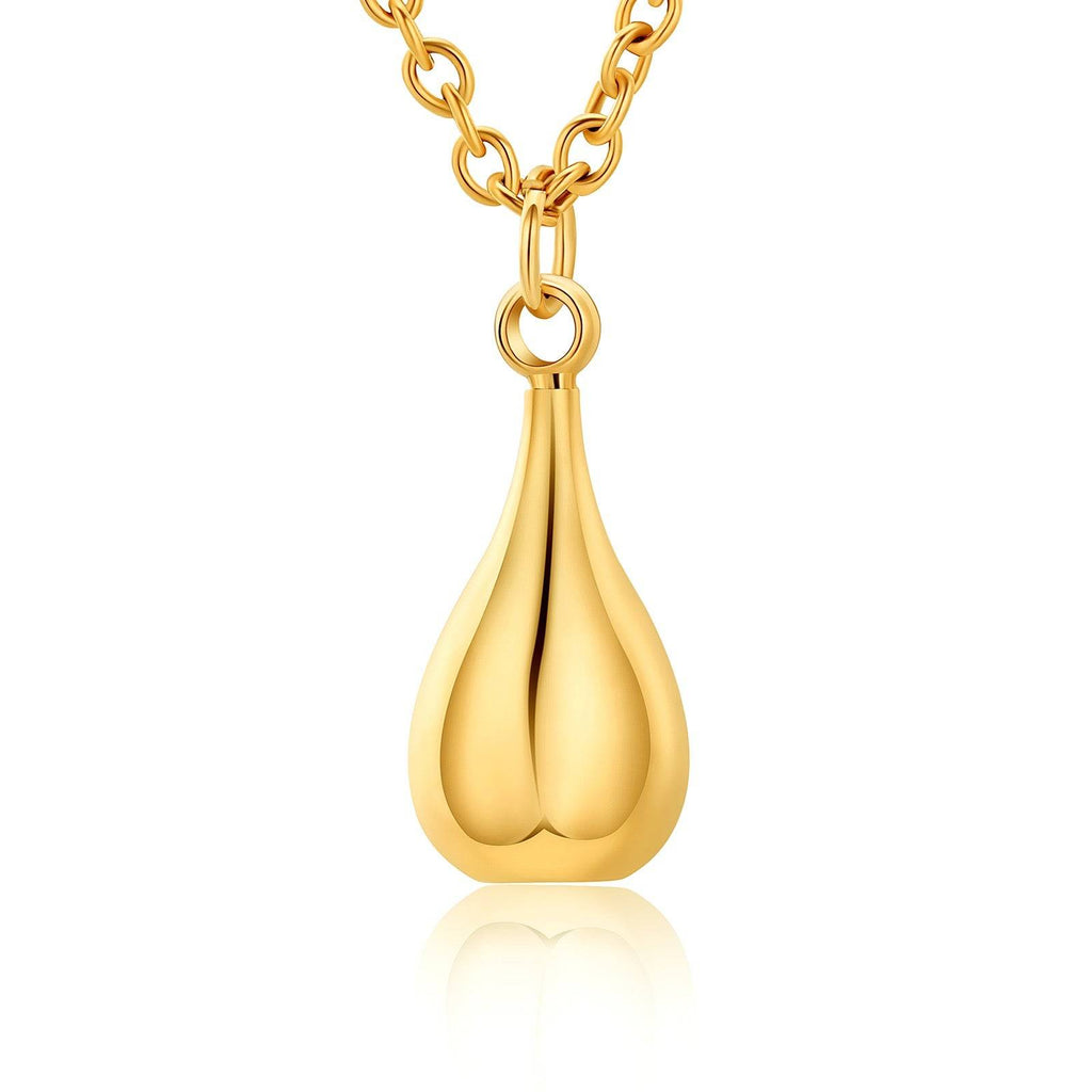 Tiny Gold Drop Ashes Pendant