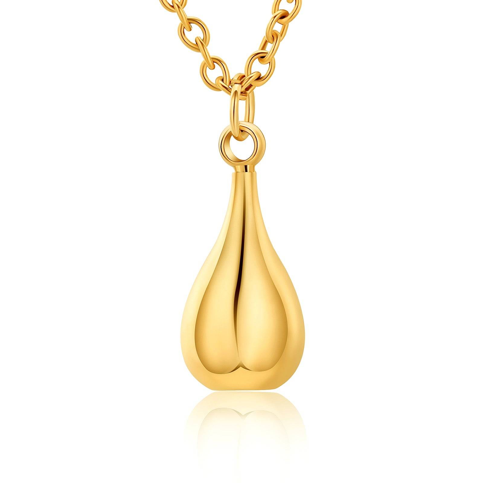 Tiny Gold Drop Ashes Pendant