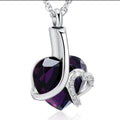 Titanic Heart Ashes Necklace Pendant Purple