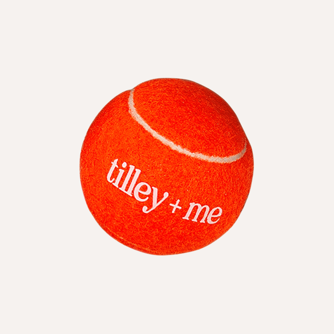 Tilley + Me Tennis Ball for Dogs Sunset Orange