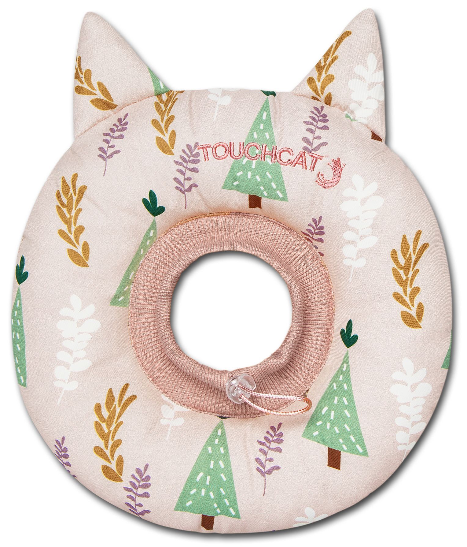 Touchcat ® 'Ringlet' Licking and Scratching Adjustable Pillow Cat Neck Protector Pink