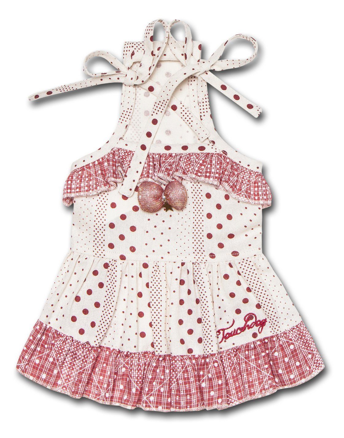 Touchdog Fetching Smock Designer Fashion Dog Dress Red