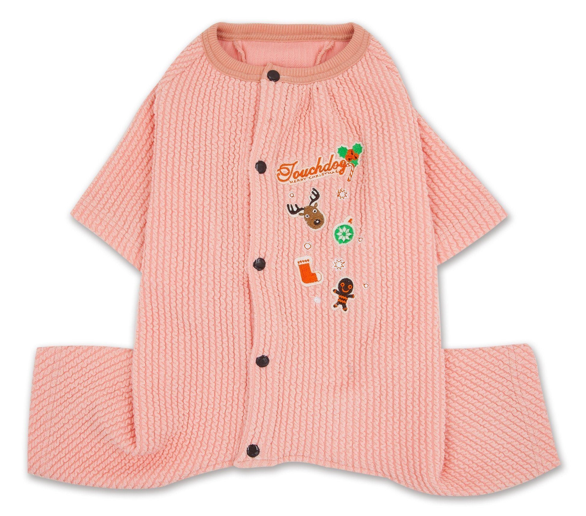 Touchdog ® 'Ciesta-Luxe' Full Body Thermal Dog Pajamas Jumpsuit Pink