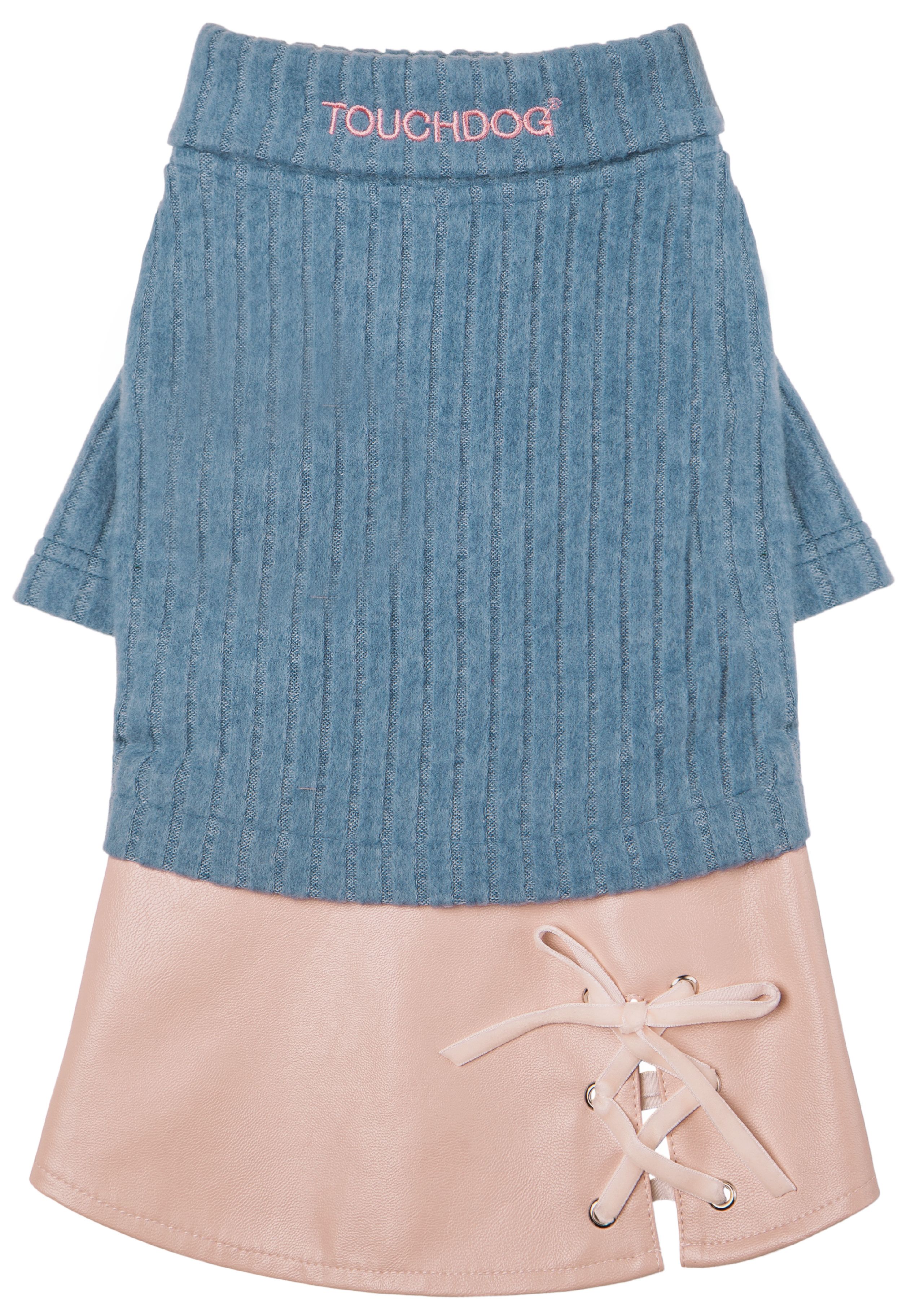 Touchdog ® 'Modress' Fashion Designer Dog Sweater and Dress Blue