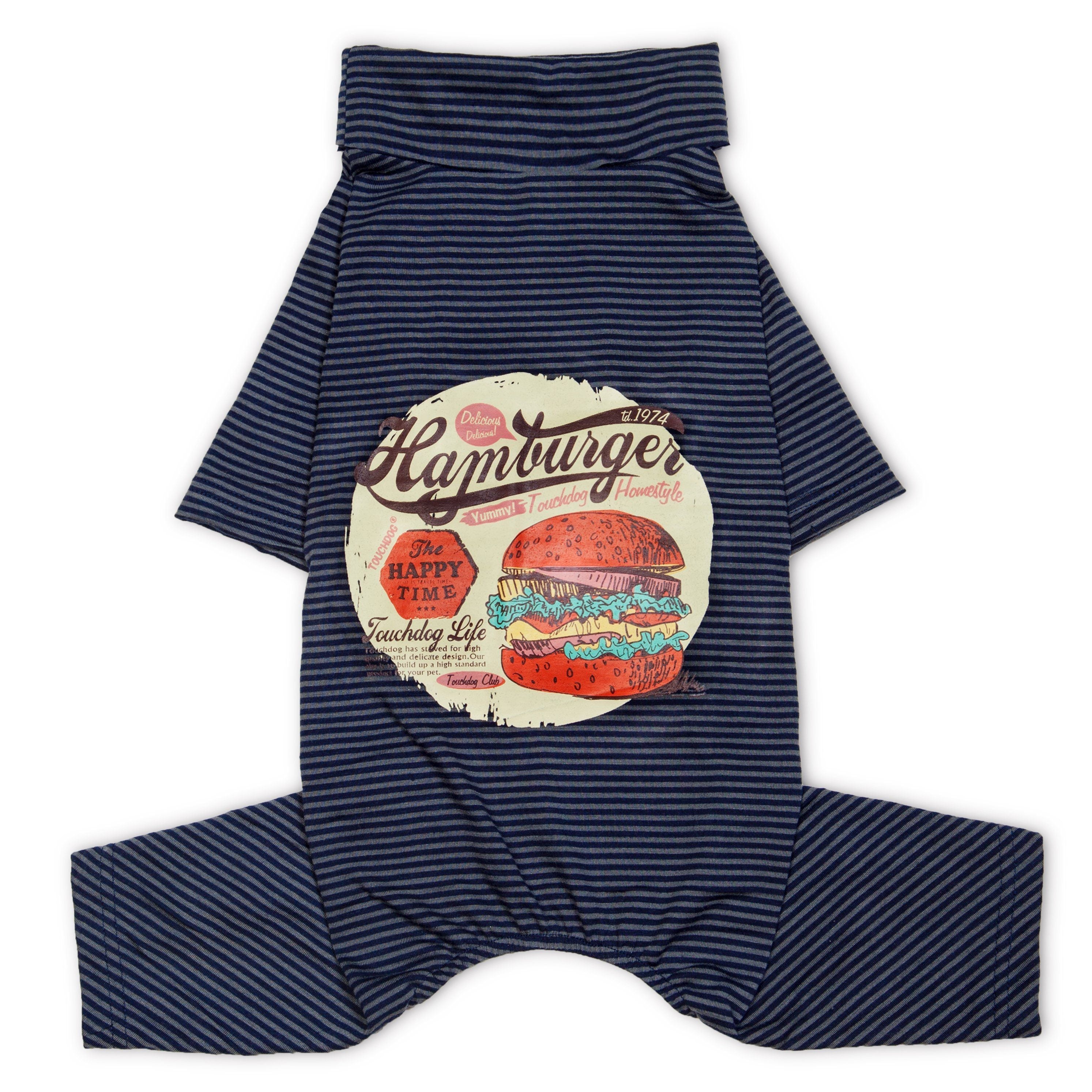 Touchdog ® Onesie Lightweight and Breathable Full Body Dog Pajamas Jumpsuit Navy