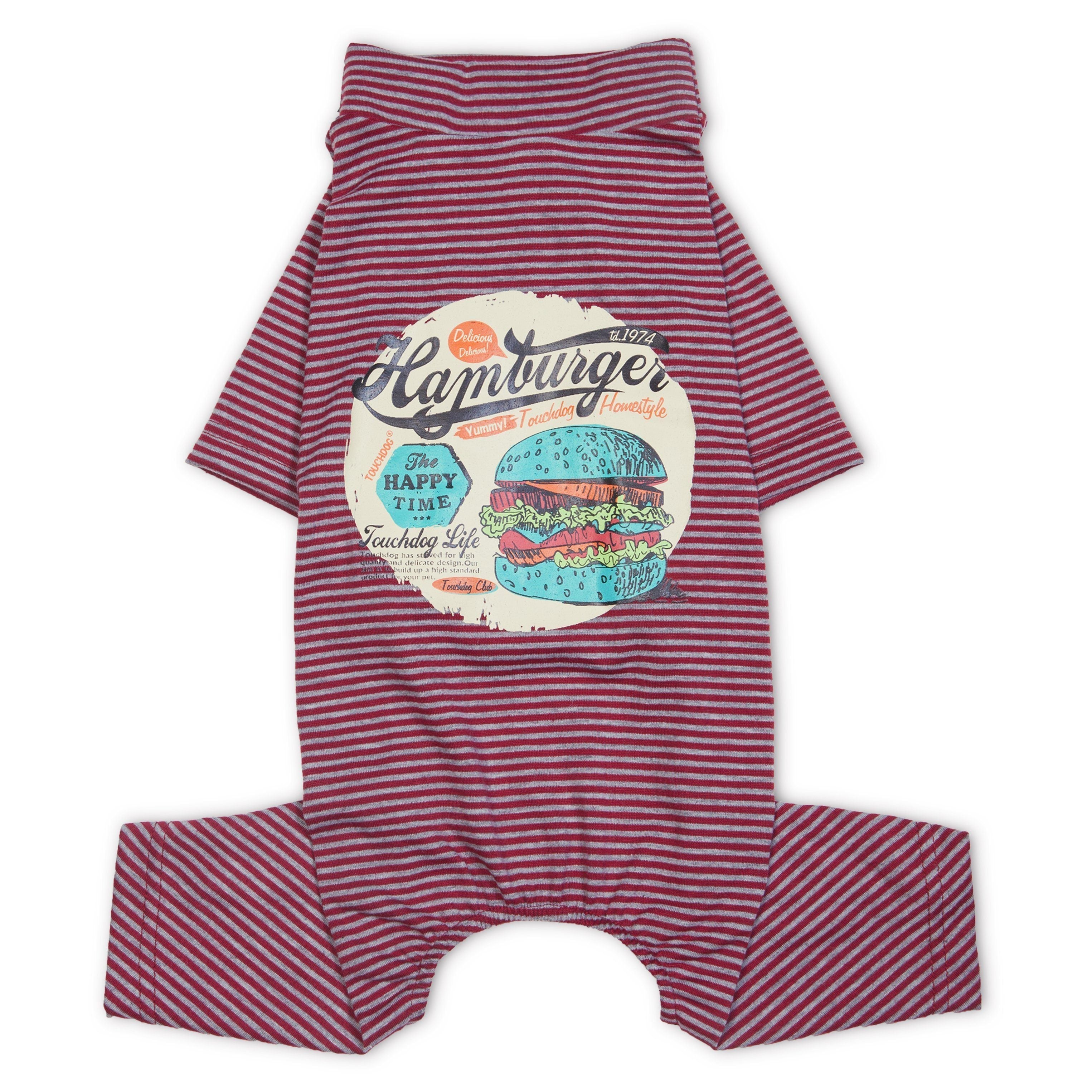 Touchdog ® Onesie Lightweight and Breathable Full Body Dog Pajamas Jumpsuit Red