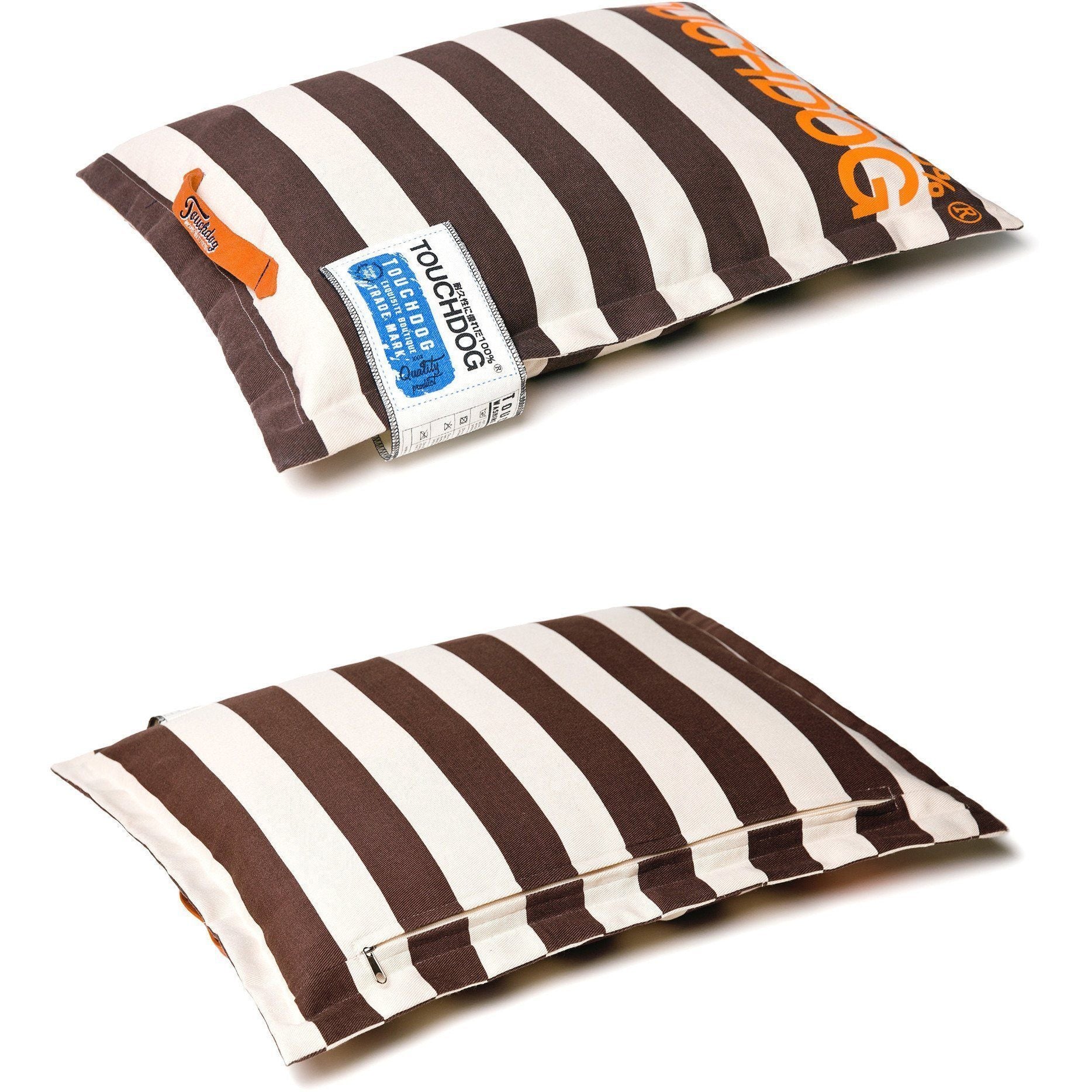 Touchdog ® 'Polo-Zippered' Machine-Washable Cushioned Pillow Dog Bed