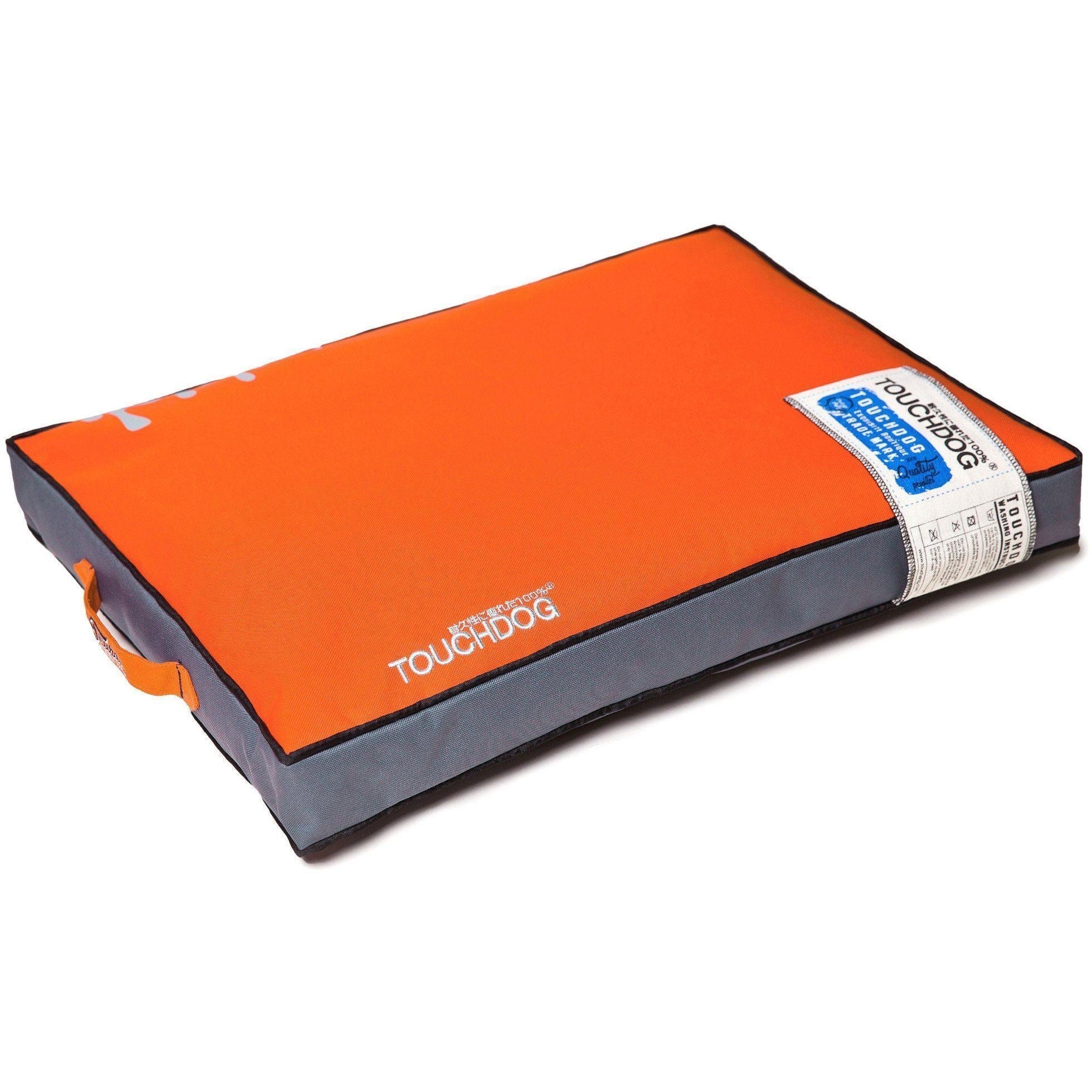 Touchdog ® 'Surface-Control' Thick Cushioned Sporty Water-Resistant Dog Mat Bed Orange, Grey