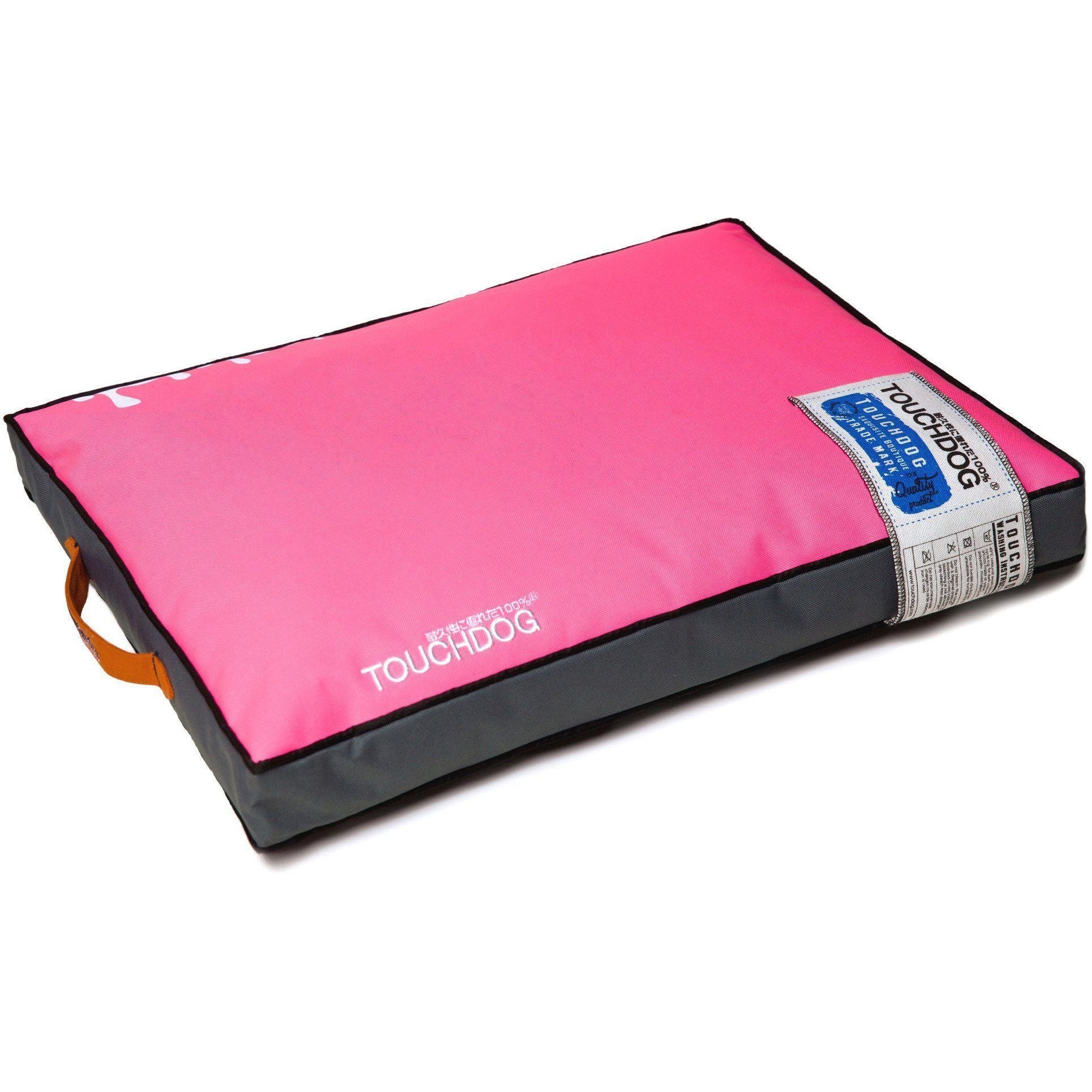 Touchdog ® 'Surface-Control' Thick Cushioned Sporty Water-Resistant Dog Mat Bed Pink, Grey