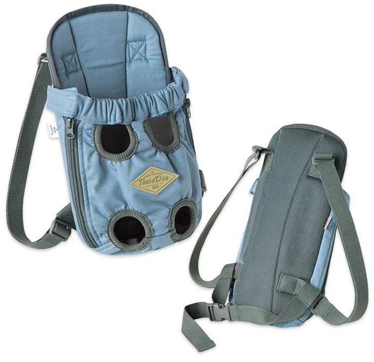 Touchdog ® 'Wiggle-Sack' Fashion Designer Front and Backpack Dog Carrier Blue