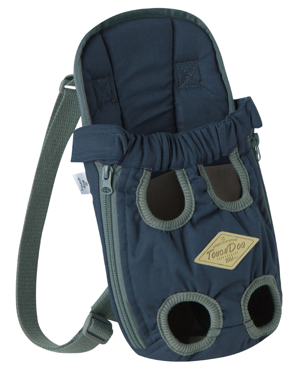 Touchdog ® 'Wiggle-Sack' Fashion Designer Front and Backpack Dog Carrier Navy