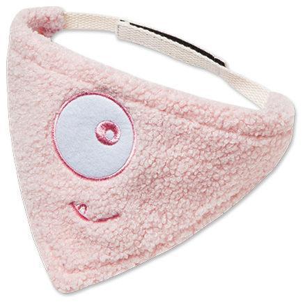 Touchdog ®'Dizzy-Eyed Cyclops' Cotton Hook-and-Loop Dog Bandana and Scarf Pink