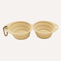 Tilley + Me Collapsible Double Pet Bowl – Lightweight & Portable for Travel Banana