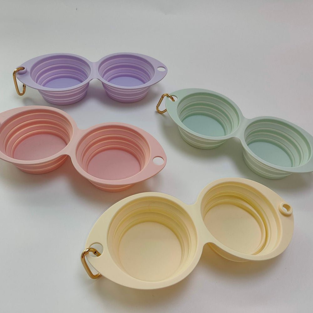 Tilley + Me Collapsible Double Pet Bowl – Lightweight & Portable for Travel