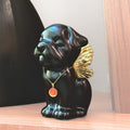 Bully Angel Dog Urn - Onyx with Gold Wings (Great for all bully breeds: Frenchies, Pugs, Boston terriers, Pit bulls, Boxers, and Bulldogs) Default (no engraving)
