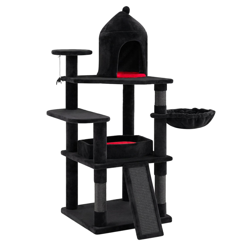 50-Inch Gothic Multi-Level Cat Tree with Castle House