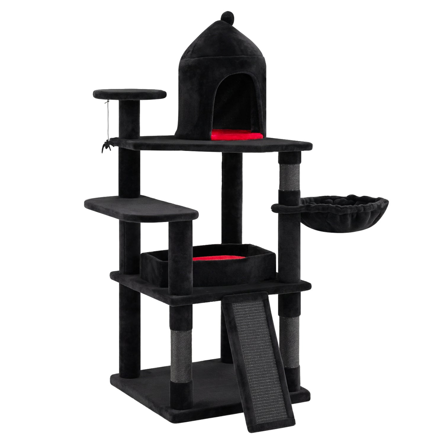 50-Inch Gothic Multi-Level Cat Tree with Castle House