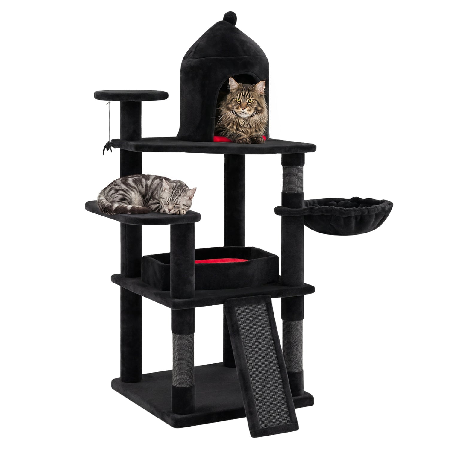 50-Inch Gothic Multi-Level Cat Tree with Castle House