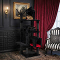 70-Inch Gothic Cat Tree with Castle and Coffin Bed Default Title
