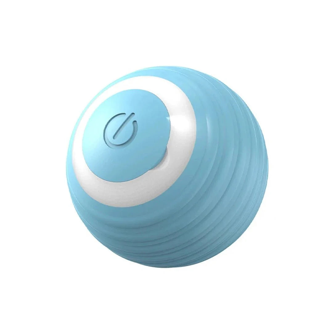 USB Rechargeable Interactive Electric Cat Toy Ball | Self-Rolling Teaser for Indoor Cats Sky Blue