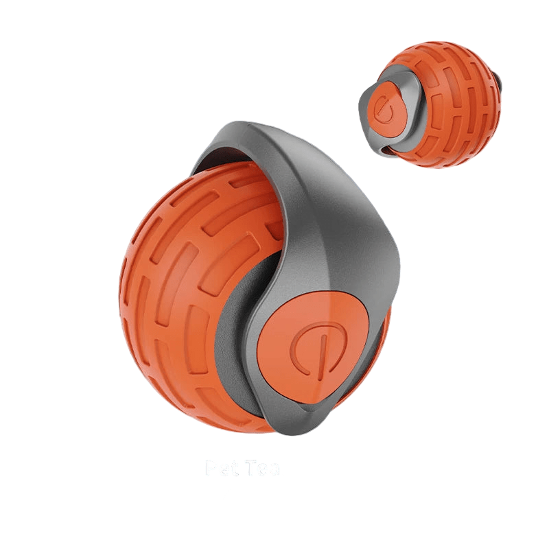 USB Rechargeable Interactive Electric Cat Toy Ball | Self-Rolling Teaser for Indoor Cats Orange