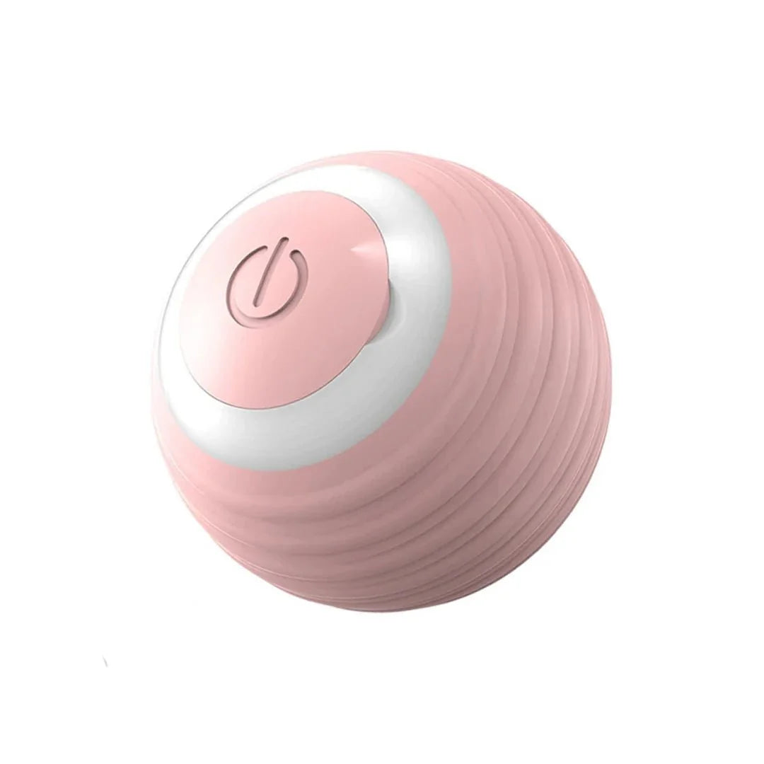 USB Rechargeable Interactive Electric Cat Toy Ball | Self-Rolling Teaser for Indoor Cats Pink
