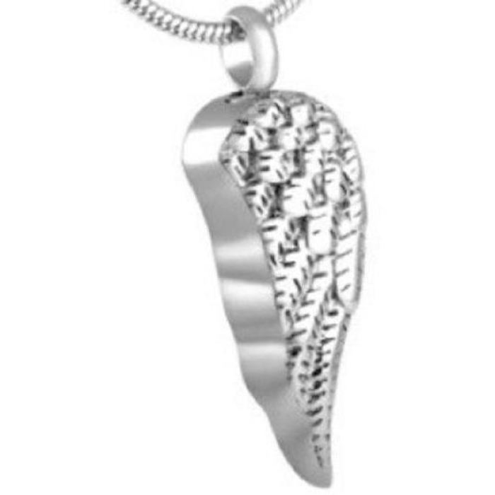 Detailed Angel Wing Ashes Necklace Pendant