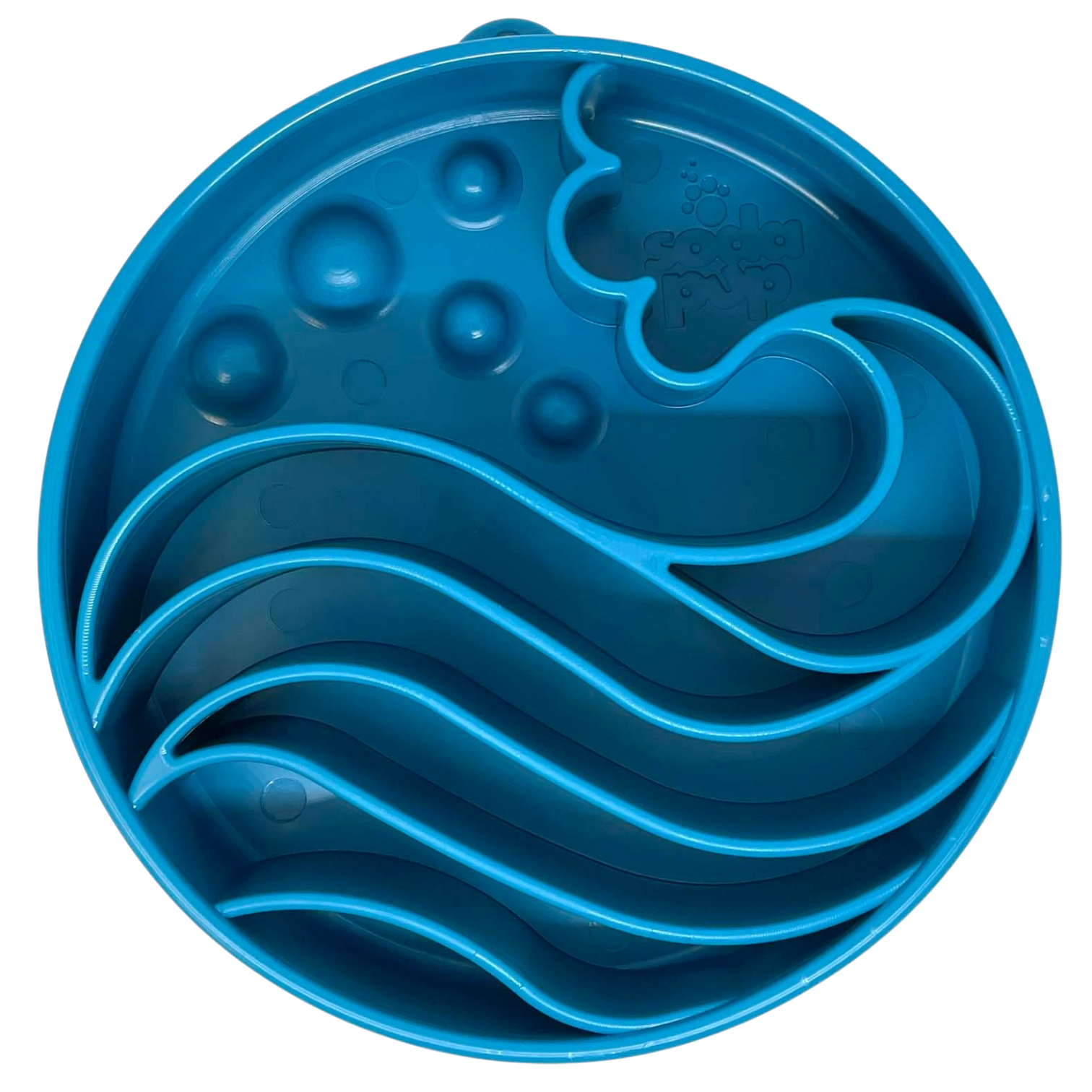 Wave eBowl Deep Slow Feeder Dog Bowl for Enrichment | Made in USA Wave ebowl - blue