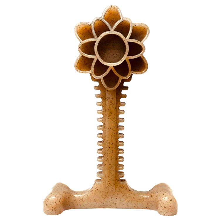 Honey Bone Dental Flower Tower - Indestructible Nylon Dog Chew Toy XL | USA Flower Tower - XL