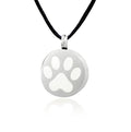 White Paw Pet Ashes Necklace Pendant
